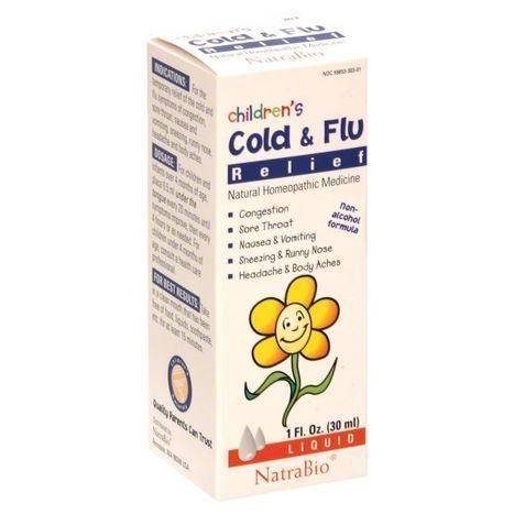 NatraBio Children's Cold & Flu Relief, Liquid - 1 Ounce