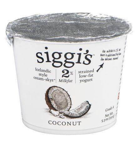 Siggis Yogurt, Strained Low-Fat, Coconut - 5.3 Ounces