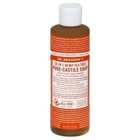 Dr Bronners Soap, Pure-Castile, 18-In-1 Hemp Tea Tree - 8 Ounces