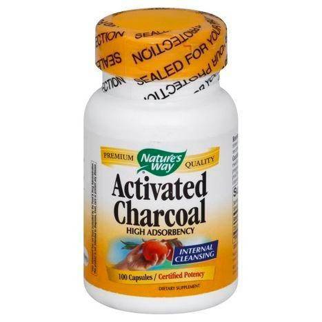 Natures Way Activated Charcoal, Capsules - 100 Each