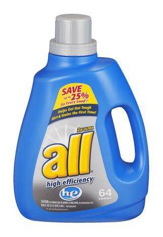 All Laundry Detergent, High Efficiency, 2X Ultra, with Stainlifters - 100 Ounces