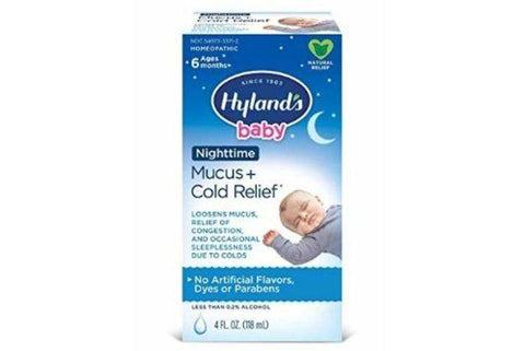 Hylands Baby Mucus + Cold Relief, Nighttime - 4 Ounces