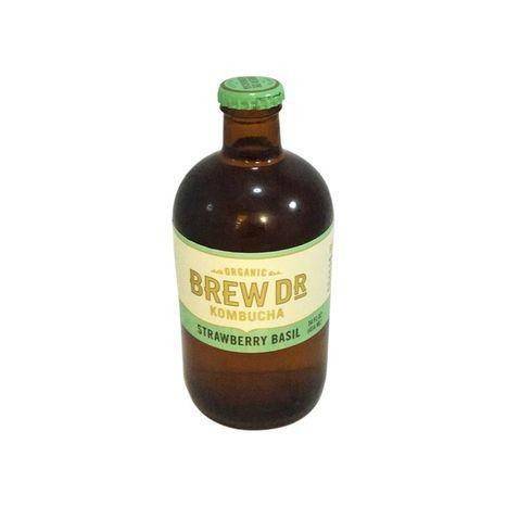 Brew Dr Kombucha Kombucha, Organic, Strawberry Basil - 14 Ounces