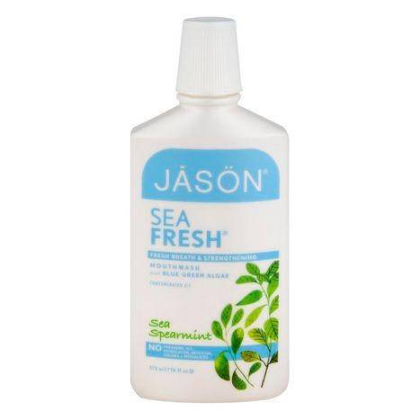 Jason Sea Fresh Mouthwash, Strengthening, Sea Spearmint - 16 Ounces