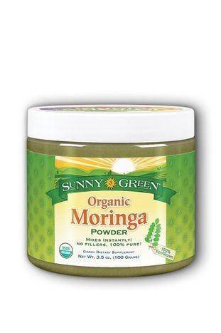 Sunny Green Organic Moringa Powder - 3.5 Ounces