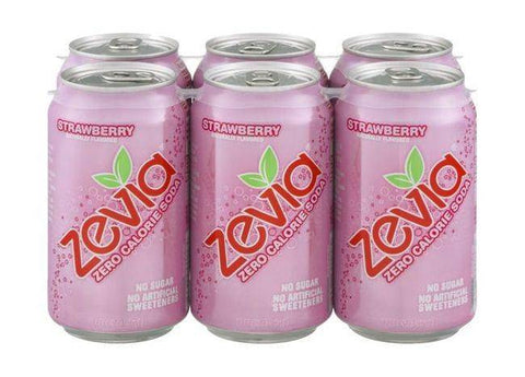 Zevia Soda, Zero Calorie, Strawberry, Caffeine Free - 6 Each