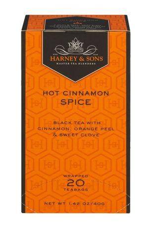 Harney & Sons Wrapped Black Teabags Hot Cinnamon Spice - 20 Count