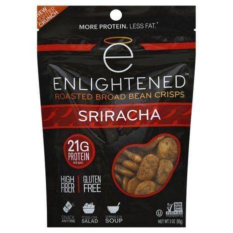 Enlightened Bean Crisps, Broad, Roasted, Sriracha - 3 Ounces