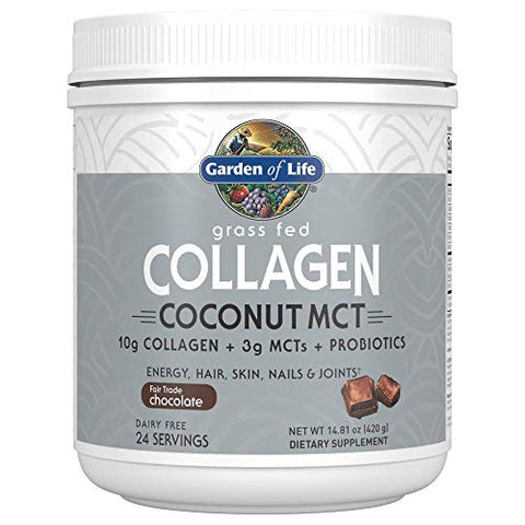 Garden Of Life Collagen Coconut Mct Chocolate Flavor-14.81 Oz