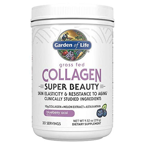 Garden Of Life Collagen Super Beauty Blueberry Acai Flavor-9.52 Oz