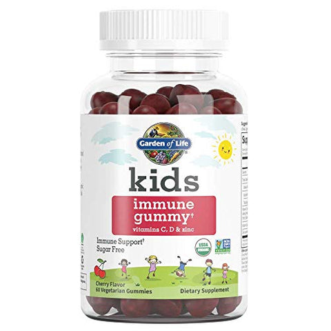 Garden Of Life Kids Immune Gummy Cherry Flavor-60 Vegetarian Gummies