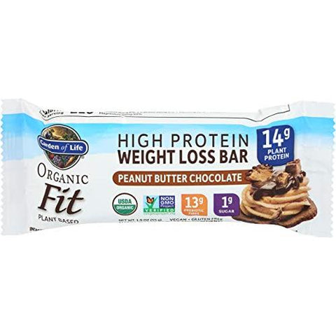 Garden Of Life Organic Fit High Protein Weight Loss Bar Peanut Butter Chocolate-1.9 Oz