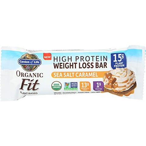 Garden Of Life Organic Fit High Protein Weight Loss Bar Sea Salt Caramel-1.9 Oz