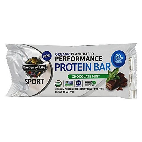 Garden Of Life Sport Organic Plant-Based Protein Bar Chocolate Mint-2.5 Oz