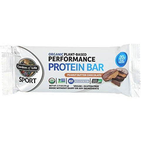 Garden Of Life Sport Organic Plant-Based Protein Bar Peanut Butter Chocolate-2.7 Oz