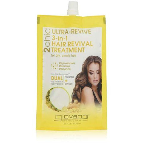 Giovanni 2Chic Ultra Revive 3-in-1 Hair Revival Treatment Pinaapple & Ginger-1.75 Oz