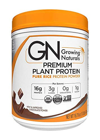 Growing Naturals Organic Brown Rice Protein Chocolate Power-1.05 Lb