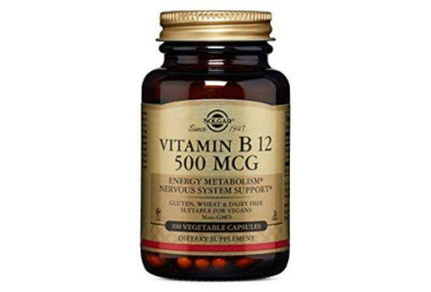 Solgar Natural Vitamin B12, 500 mcg, Capsules