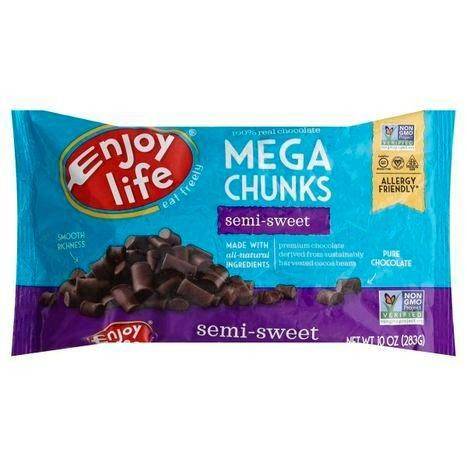 Enjoy Life Chocolate, Semi-Sweet, Mega Chunks - 10 Ounces