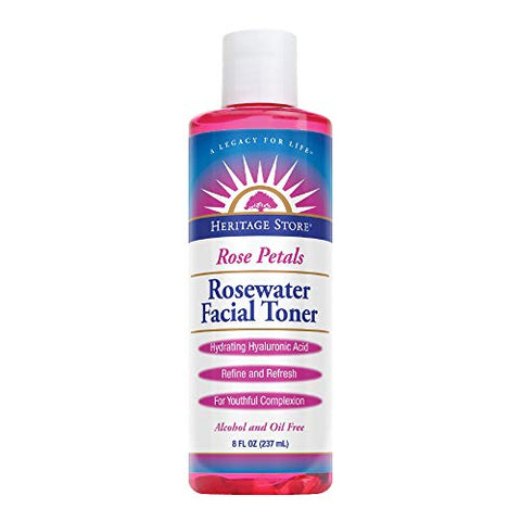 Heritage Store Rose Petals Rosewater Facial Toner-8 Oz