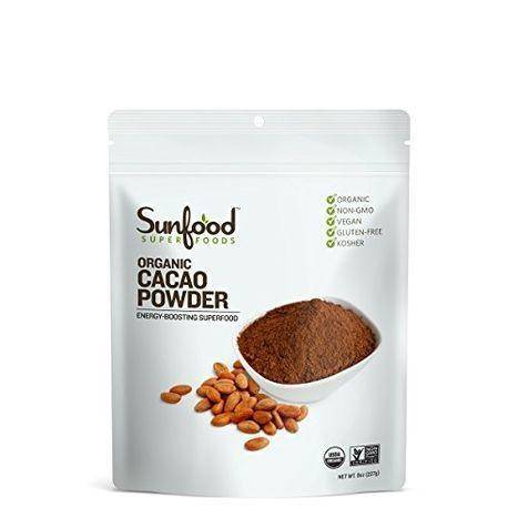 SunFood Superfoods Cacao Powder, Organic - 8 Ounces