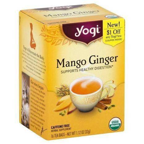 Yogi Tea, Mango Ginger, Caffeine Free, Bags - 16 Each