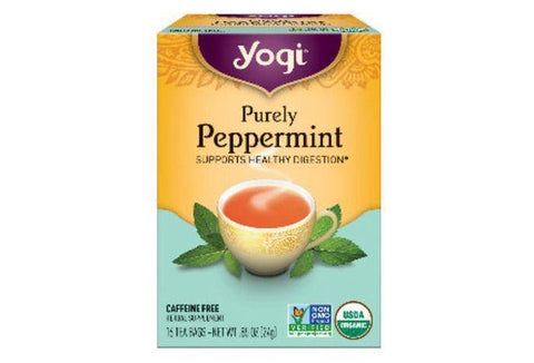 Yogi Peppermint, Purely, Caffeine Free, Bags - 16 Each