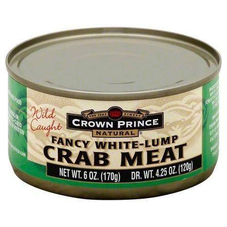 Crown Prince Natural Crab Meat, Fancy, Lump White - 6 Ounces