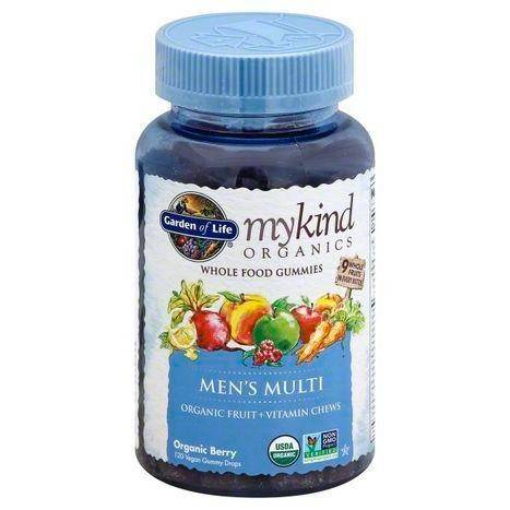 Garden of Life MyKind Organics Men's Multi, Whole Food, Vegan Gummy Drops, Organic Berry - 120 Each