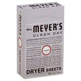 Mrs Meyers Clean Day Dryer Sheets, Lavender Scent - 80 Each