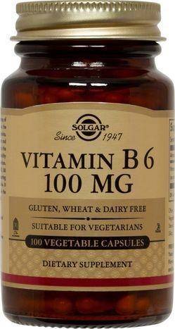 Solgar Vitamin B6, 100 mg, Capsules - 100 Count