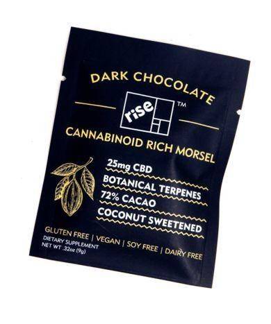 Rise Cannabinoid, Rich, 25 mg, Morsel, Dark Chocolate - 0.32 Ounces