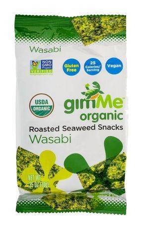 Gimme Organic Seaweed Snacks, Roasted, Wasabi - 0.35 Ounces