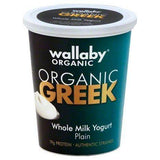 Wallaby Organic Yogurt, Greek, Whole Milk, Authentic Strained, Plain - 32 Ounces