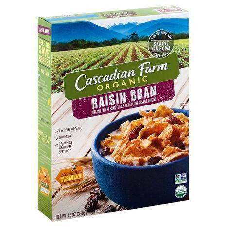 Cascadian Farm Organic Cereal, Raisin Bran - 12 Ounces