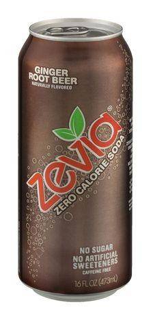 Zevia Soda, Zero Calorie, Ginger Root Beer, Caffeine Free - 16 Ounces