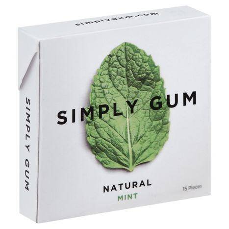 Simply Gum Gum, Natural Mint - 15 Each