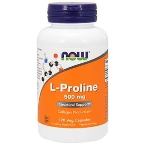 Now L-Proline 500 mg - 120 Veg Capsules