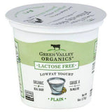 Green Valley Organics Yogurt, Lactose Free, Lowfat, Organic, Plain - 6 Ounces