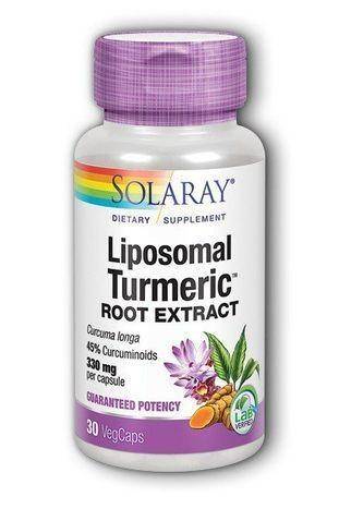 Solaray Lipsomal Turmeric Root Extract 300 mg - 30 Vegetable Capsules