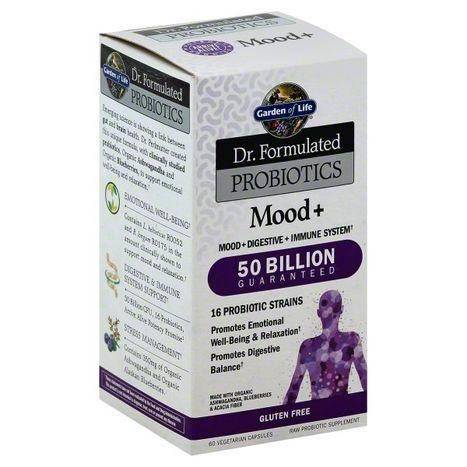 Garden of Life Dr. Formulated Probiotics, Mood+, Vegetarian Capsules - 60 Each