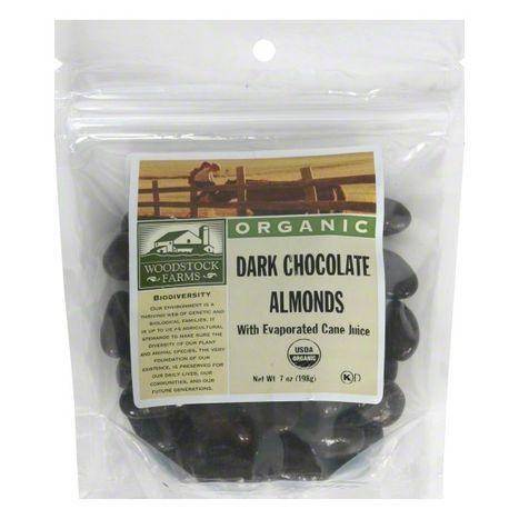 Woodstock Farms Organic Dark Chocolate Almonds - 7 Ounces