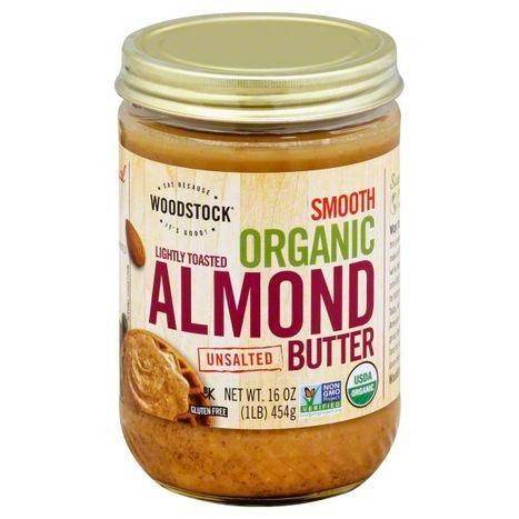 Woodstock Almond Butter, Organic, Unsalted, Smooth - 16 Ounces