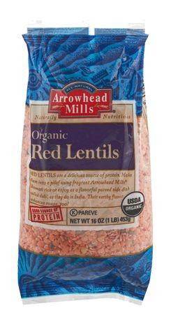 Arrowhead Mills Lentils, Organic, Red - 16 Ounces