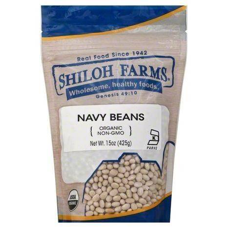 Shiloh Farms Navy Beans, Organic - 15 Ounces