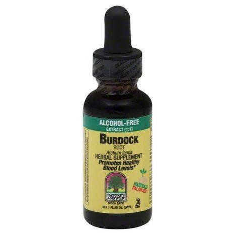 Natures Answer Burdock, Alcohol-Free Extract (1:1) - 1 Fluid Ounce