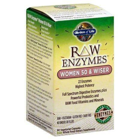 Garden of Life Raw Enzymes Women 50 & Wiser, Vegetarian Capsules - 90 Count