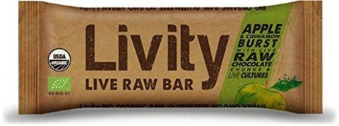 Livity Organic Live Raw Bar, Apple & Cinnamon