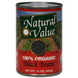 Natural Value Black Beans, 100% Organic - 15 Ounces