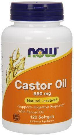 Now Castor Oil 650MG - 120 Softgels